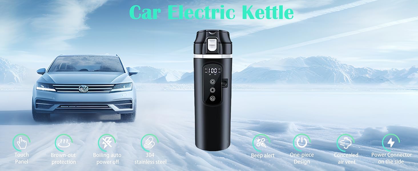  12V/24V Car Travel Electric Kettle