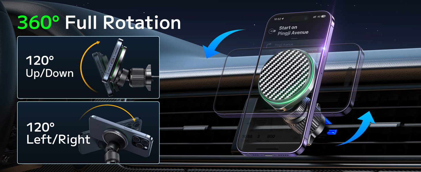 Car Phone Charger Mount Holder Stand Fast Charging