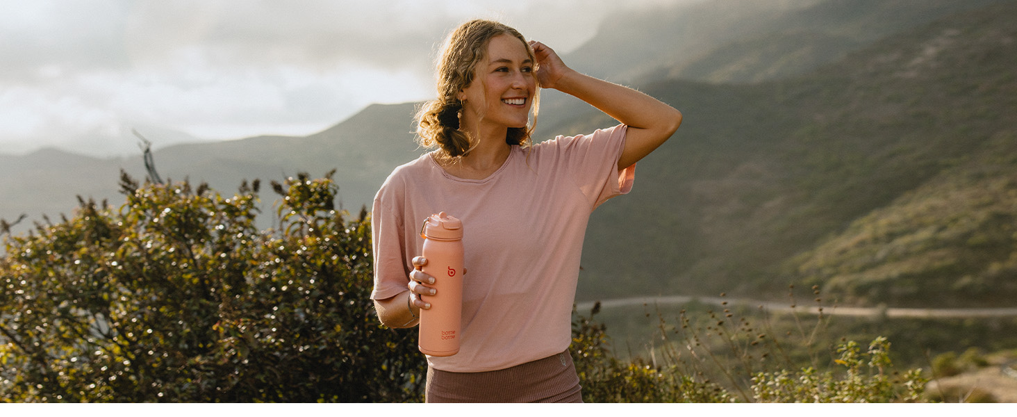 Go hiking with bottle bottle