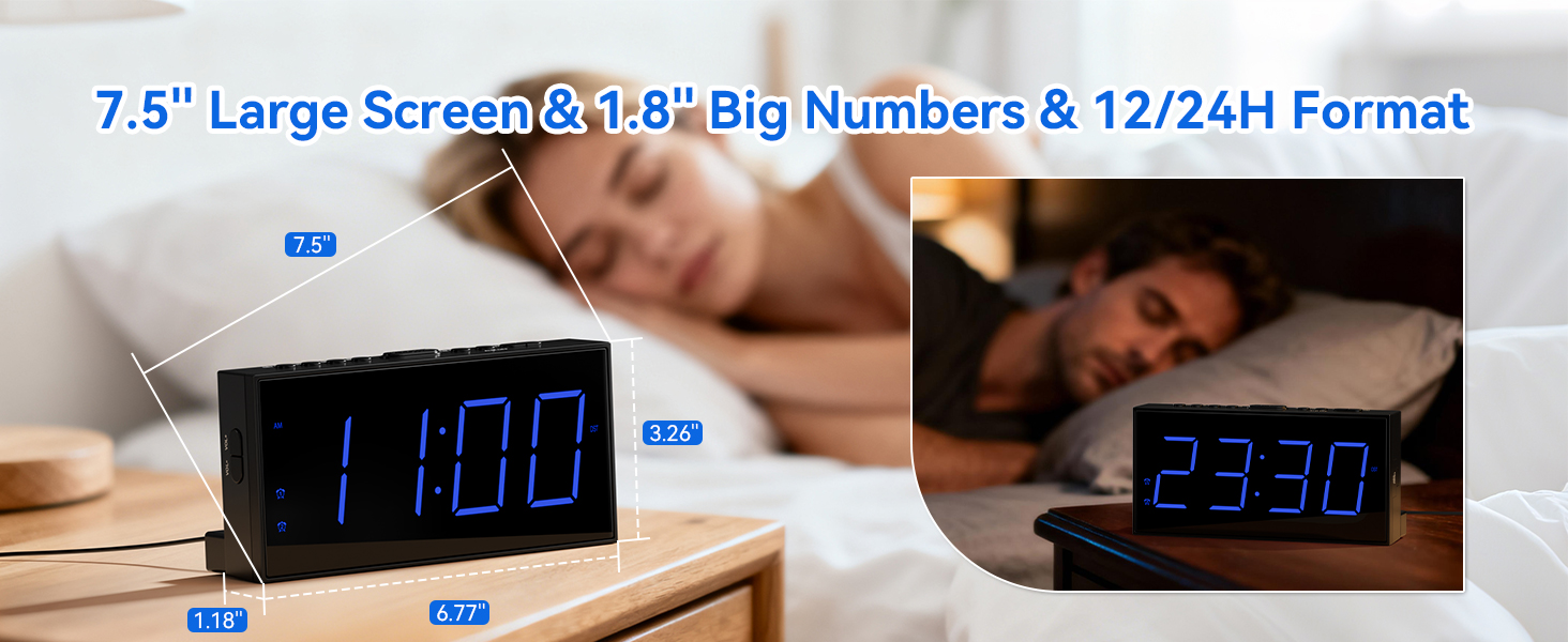 big number digital clock