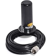 Eightwood Dual Band VHF UHF Ham Mobile Radio Antenna PL259 with Magnetic Base Extension Cable 16 ...