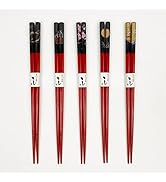 JapanBargain 3673, Bamboo Chopsticks Set Reusable Japanese Chinese Korean Wood Chop Sticks Hair S...