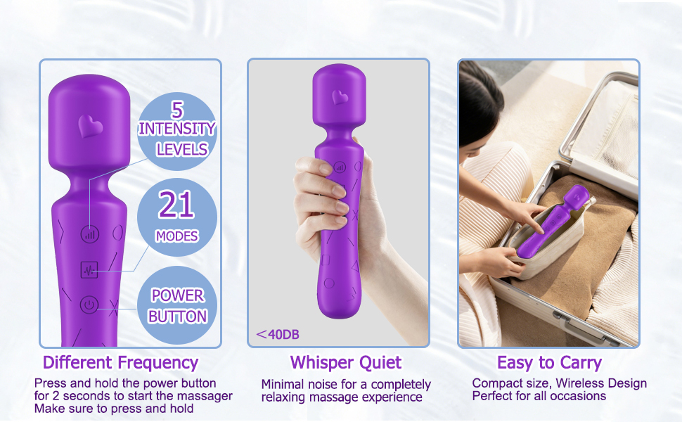 Amoreaux Handheld Massager for Back Muscle Relief– Waterproof
