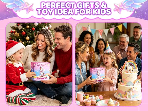kids karaoke machine for kids microphone mini unicorn gifts for girls 4-6 gifts for 4 year old girl