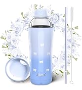 Allcho Insulated Water Bottle for Women, 18 oz Stainless Steel Water Bottles, Double Walled, 2 Li...