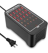 USB C Charger Block, 125W(25A) 25 Port (15 USB A &amp; 10 USB C Port) Multiple USB Charging Station, ...