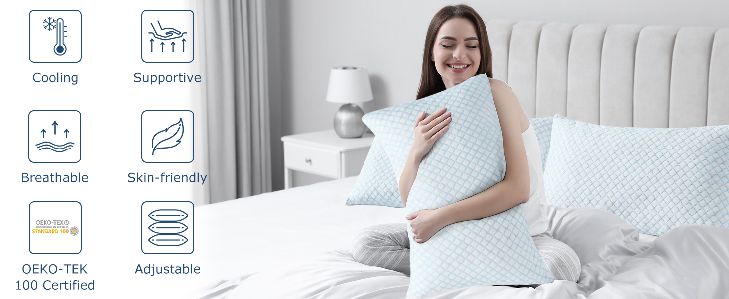 Shredded Memory Foam Bed Pillows