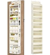 Mefirt Over The Door Organizer, 8 Shelf Door Hanging Organizers with 8 Large Capacity Pockets, Ba...