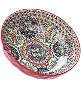 Ronanemon 75 Oz Serving Bowls,Bohemian Style Large Porcelain Dishes for Entertaining Parties,Big ...