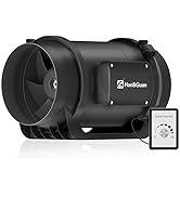 Hon&amp;Guan Inline Duct Fan 469 CFM, 6 inch inline fan with Variable Speed Controller EC Motor, 6 in...
