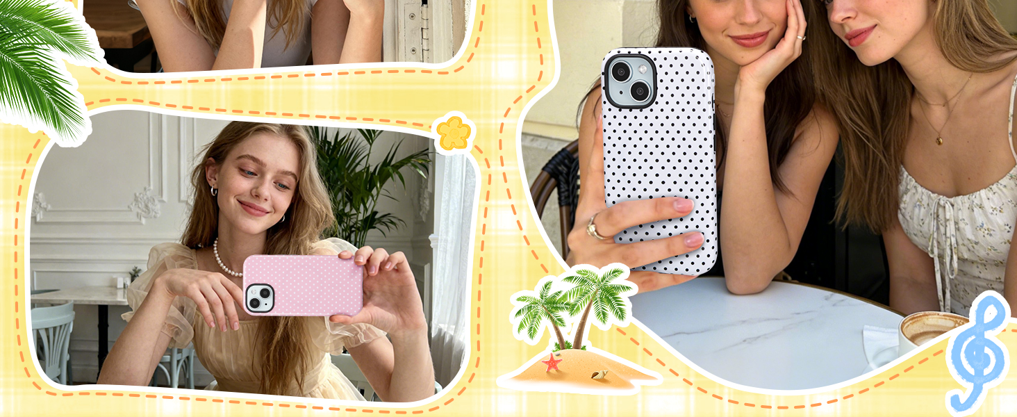 polka phone case magnetic case shockproof phone cover durable