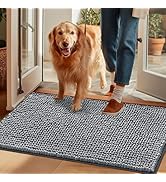 EHEYCIGA Super Absorbent Dog Door Mat for Muddy Paws 30x20 Inch Indoor, Front Doormat Outside Ent...