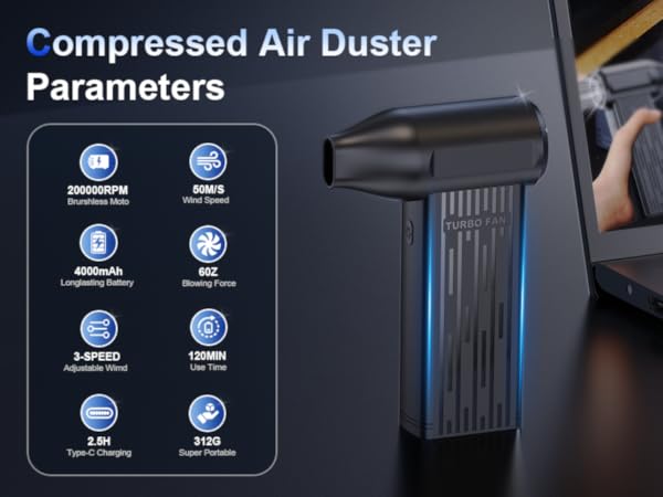 Compressed Air Duster rechargeable electric air duster electric duster electronics duster air blowe