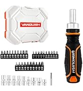 Vanquish Ratcheting Screwdriver Set, 41-Piece Precision Multi-bit Ratchet Screw Drivers (NW8005-IMP)
