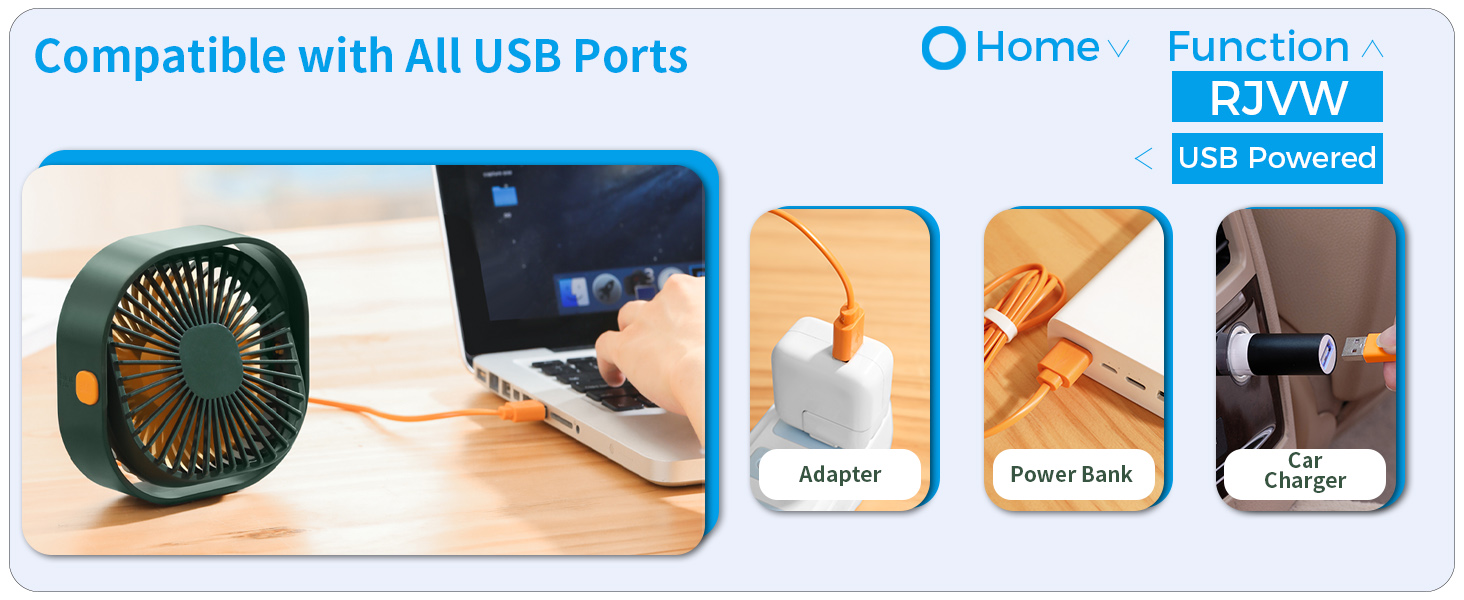 RJVW USB DESK FAN
