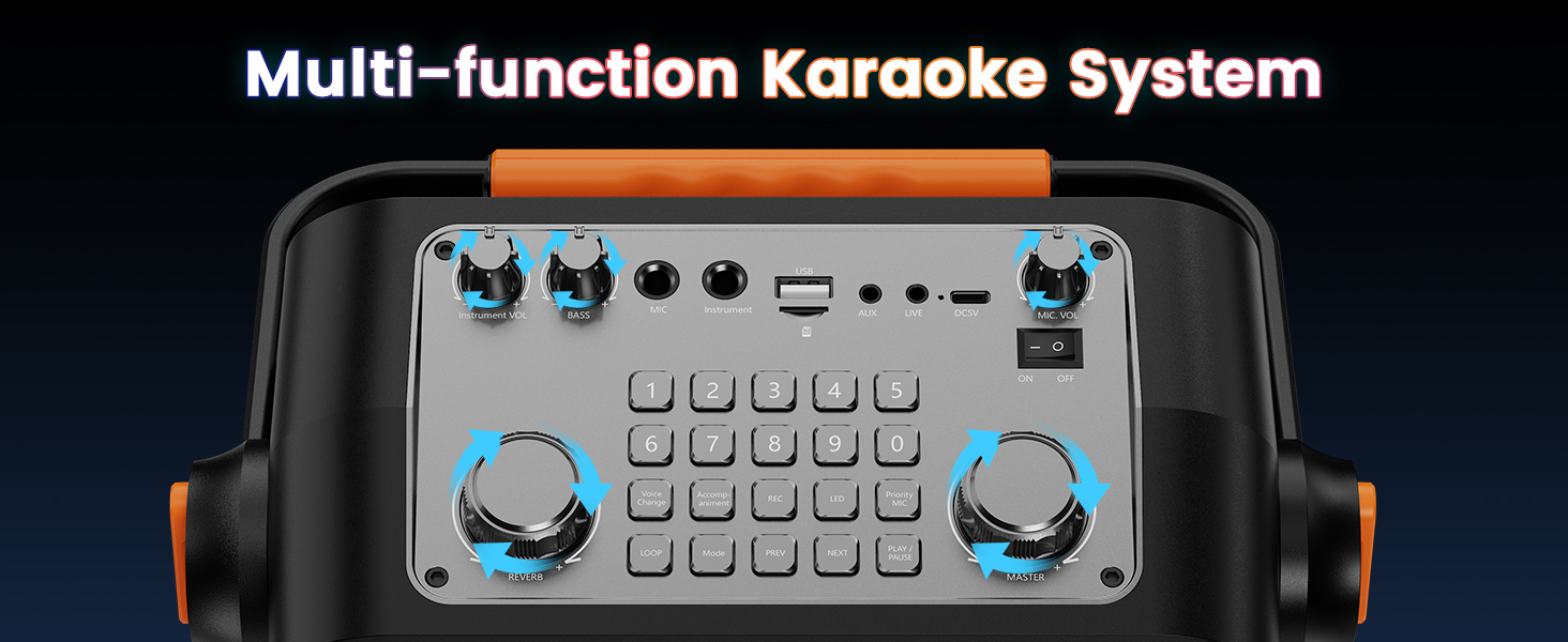 Multifunctional PA system to meet any of your karaoke needs.