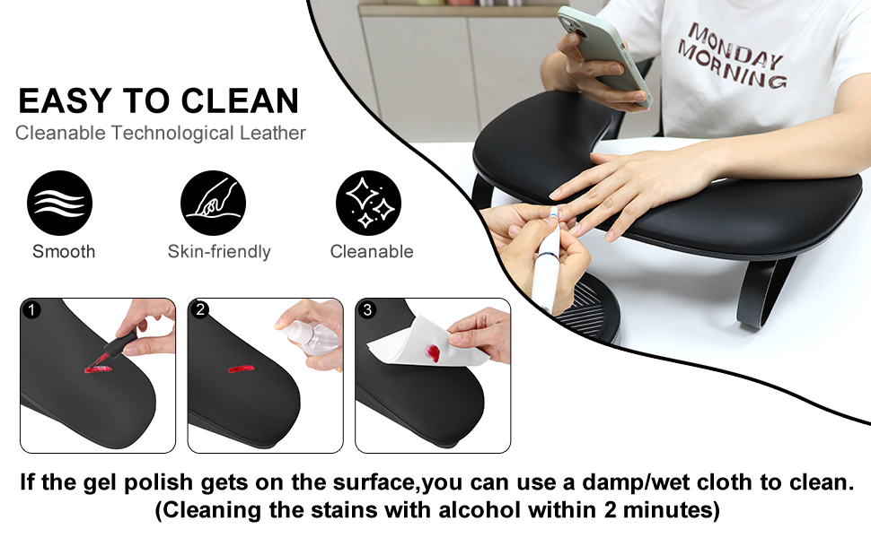 nail arm rest black 03