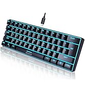 abucow Gaming Keyboard Minimalist Portable Wired Ultra-Compact Mini Imitation 61 Keys RGB Backlit...