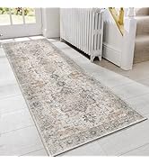 GENIMO Runner Rug 2x5 Non Slip Machine Washable Vintage Hallway Runner Kitchen Rug, Low Pile Ligh...