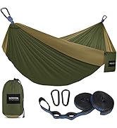 Kootek Camping Hammock, Portable Hammocks with Tree Straps &amp; Attached Carry Bag, Camping Essentia...