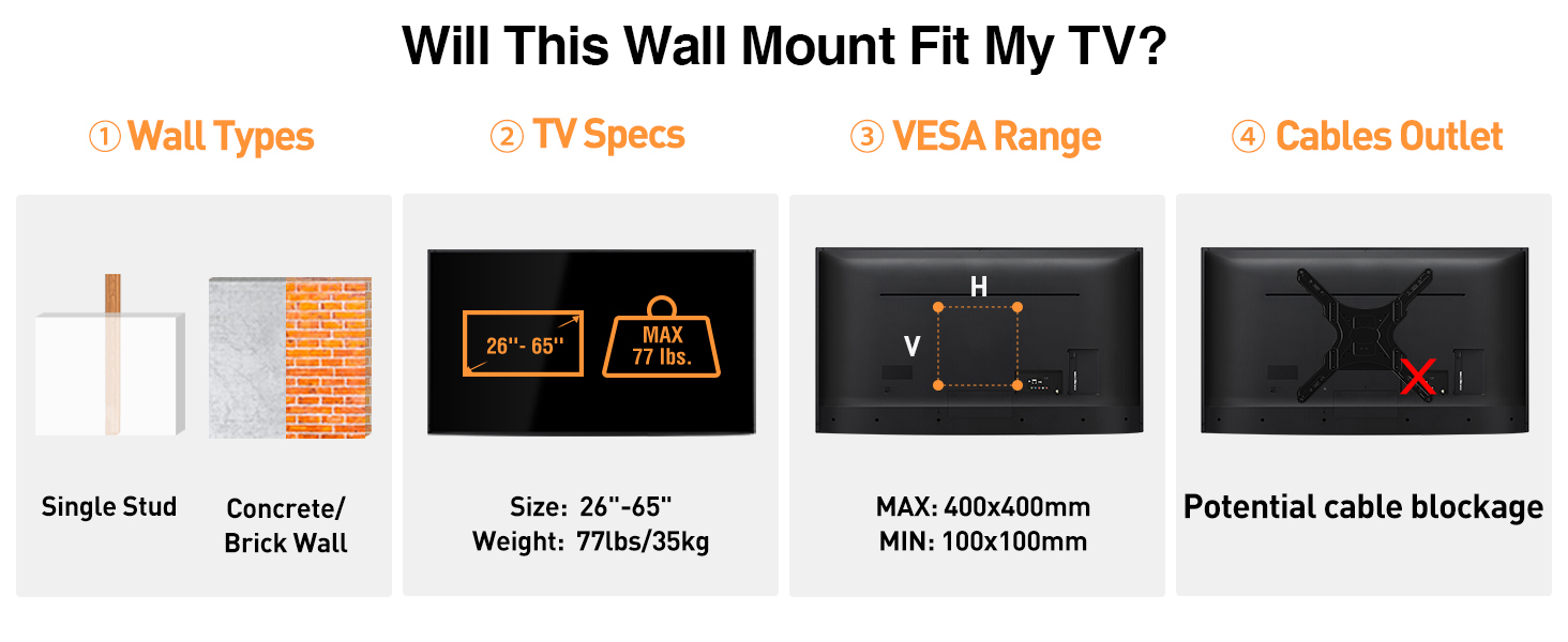 long arm tv wall mount
