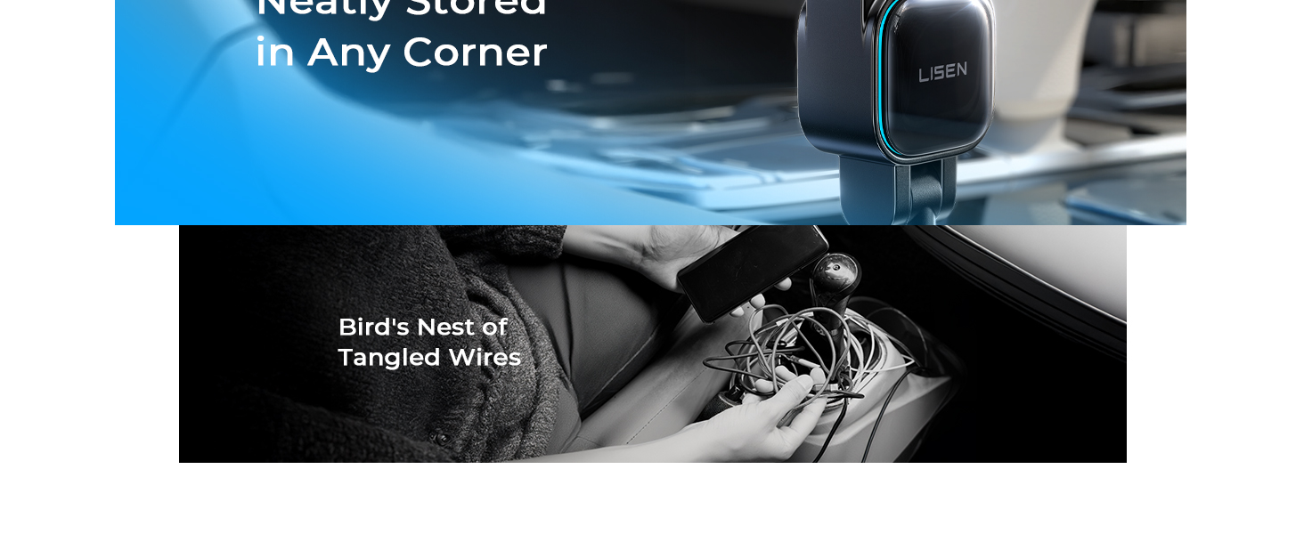 96W Retractable Car Charger