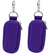 SelHeng 2Pcs Purple Portable Small Essential Oils Keychain Pouch Kit for 5/10/15ml Carrying Trave...