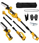 6 Inch Cordless Pole Saw for Dewalt 20V Max Battery (No Battery), Brushless Electric Chainsaw wit...