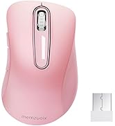 memzuoix 2.4G Wireless Mouse - Portable Optical Mouse with USB Receiver, 1200 DPI, 5 Buttons (Pin...