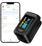 Pulse Oximeter Blood Oxygen Monitor Fingertip HealthTree Bluetooth Pulse Ox with Free APP, O2 Pul...