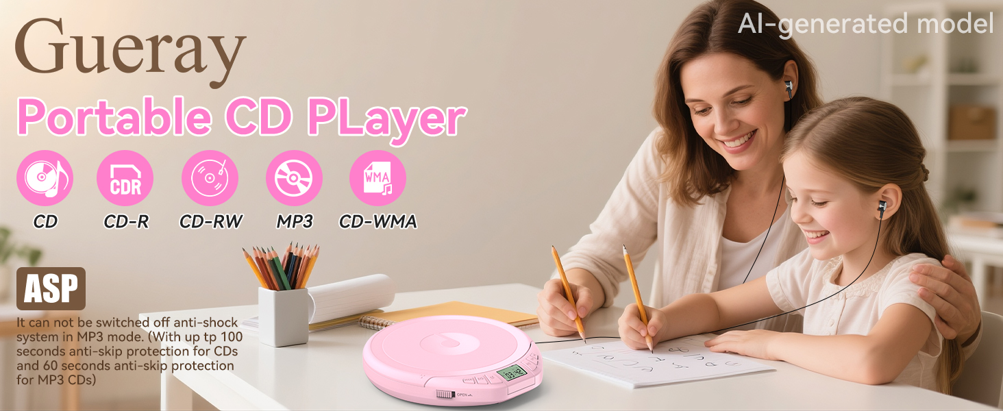 portable cd player with headphones