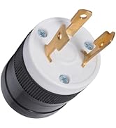 NEMA L5-30P Locking Plug, 30 Amp 125V Generator Twist Lock Adapter Plug, 2 Pole 3 Wire Grounding,...