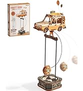 ROKR Pendulum Balance Toy, 3D Wooden Puzzles for Adults, Retro Road Tripper Car, DIY Craft Wood P...