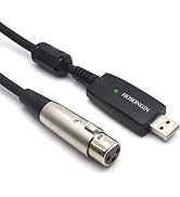 HOSONGIN USB Male to XLR Female Mic Link Converter Cable Studio Audio Cable Connector Cords Adapt...