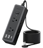 NTONPOWER Flat Extension Cord 10 ft, 1080 Joules Surge Protector Power Strip with 6 Widely Outlet...