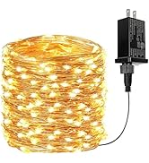 66Ft 200 LED Fairy Lights Plug in, Waterproof String Lights Outdoor &amp; Indoor 8 Modes Christmas Li...