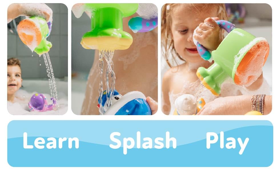 Learn, Splash, and Play with Nuby&amp;#39;s Watering Can bath toy. Pour and engage senses and motor skills