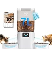 Frienhund Automatic Cat Feeder with Two HD Camera for 2 Cats: 5G WiFi Automatic Dog Feeder with N...