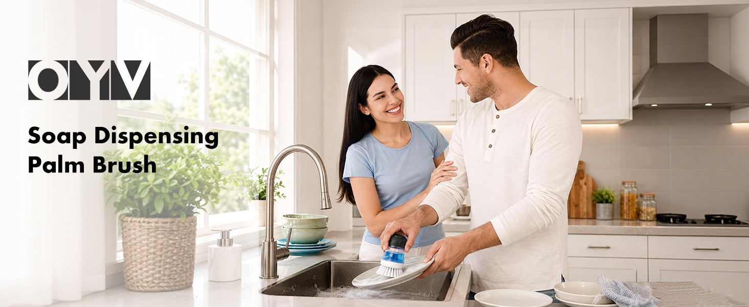 OYV Soap Dispensing Palm Brush