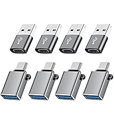 BaseNew USBC to USB Adapter 8 Pack,USB to USB C Adapter,USB-A Type-C Male Female OTG Adaptor,USBA...