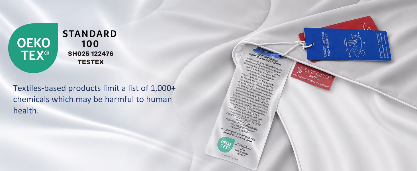 Testiles-based products limit a list of 1000+ chemicals which may be harmful to human health