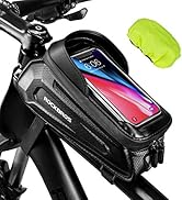ROCKBROS Bike Phone Bag Bike Pouch Bicycle Front Frame Bag Waterproof Top Tube Handlebar Bag Bike...