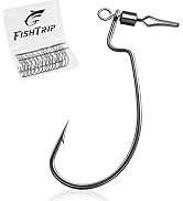 FishTrip 30pcs Swivel Drop Shot Hooks Fishing Rig, EWG Dropshot Hook Rigging for Bass Fishing wit...