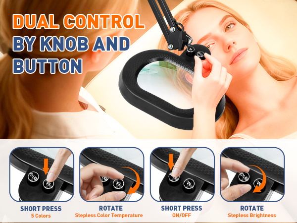 magnifying glass with light floor lamp lighted magnifier with light through knobs and buttons