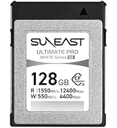 SUNEAST Ultimate PRO White CFexpress Type B, 128GB Memory Card, Up to 1550MB/s Read, 550MB/s Writ...