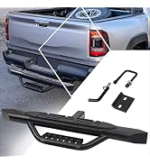Universal 36.5" W X 3.75" OD Black Aluminum Rear Drop Hitch Step Bar Bumper Guard Fits 2" Receive...