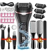 Electric Callus Remover for Feet with Rechargeable Waterproof 17 in 1 Professional Pedicure Kit w...