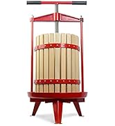 SQUEEZE master Fruit Wine Cider Press - Solid Wood Basket- 4.75 Gallon/18L-T Handle Bar-More Stab...