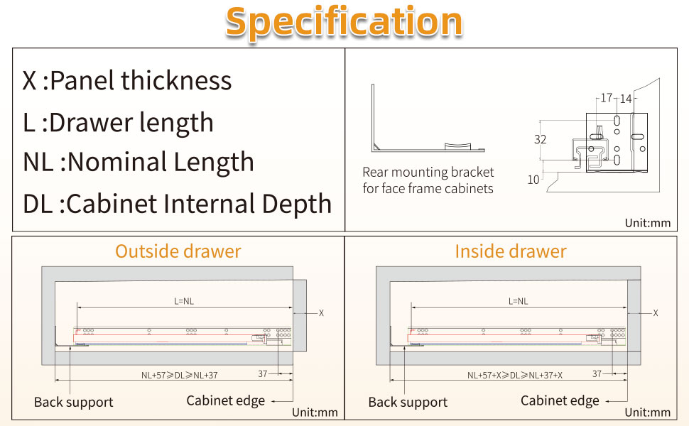 concealed drawer slides