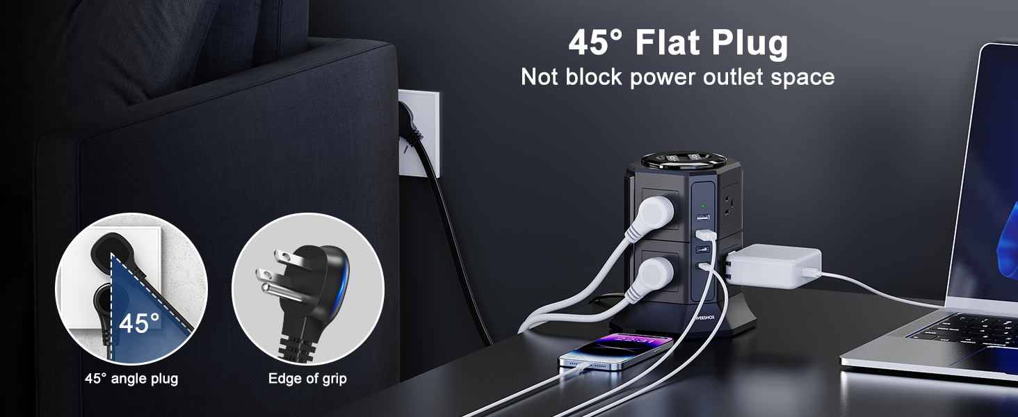 45° Flat Plug